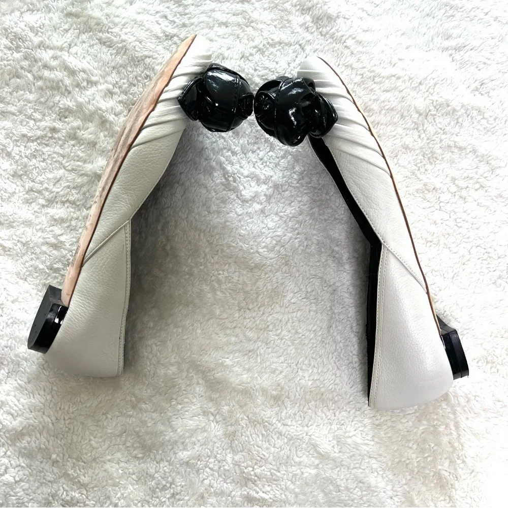 Karen Millen Flats White Black Size 8